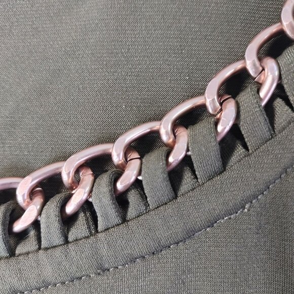 Worthington Woman Plus Chain Neck Tank Top 2X Olive Green Stretch Career Casual - Picture 4 of 10